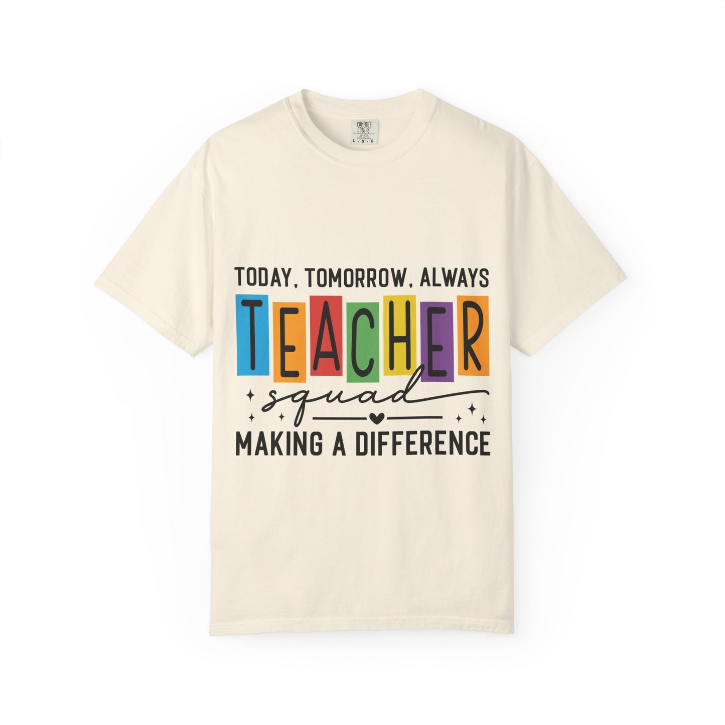 Colorful Teacher T-Shirt | Teacher Squad | Gift for Educators, School Spirit Tee, Classroom Apparel, Inspirational Teacher Gift
