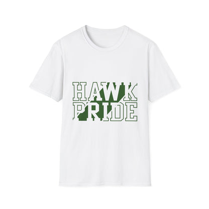 Hawk Pride Unisex T-Shirt, Softstyle Tee for School Spirit, College Apparel, Gifts for Graduates, Casual Wear