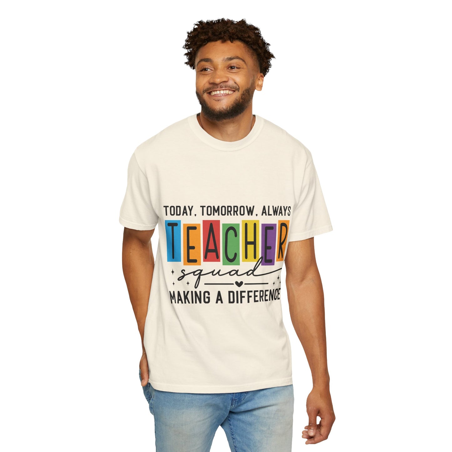 Colorful Teacher T-Shirt | Teacher Squad | Gift for Educators, School Spirit Tee, Classroom Apparel, Inspirational Teacher Gift