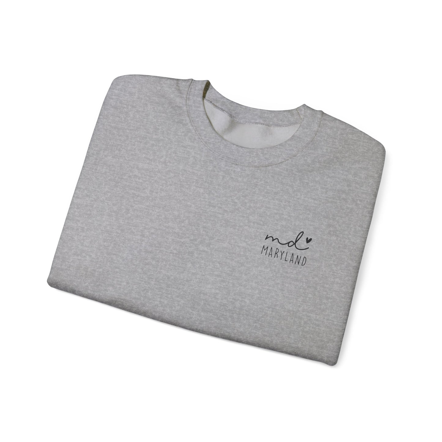 Maryland MD Cozy Unisex Crewneck Sweatshirt, Comfy Layering Piece, Perfect Gift for Friends, Relaxed Style for Every Season, Casual Sweat