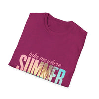 Summer Vibes Unisex Softstyle T-Shirt - Perfect for Beach Days, Vacation, Casual Wear, Gifts, Summer Parties - To Be Designs