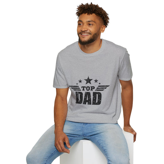 Top Dad Unisex Softstyle T-Shirt, Father's Day Gift, Casual Tee, Dad Apparel, Birthday Present, Family Gathering Wear - To Be Designs