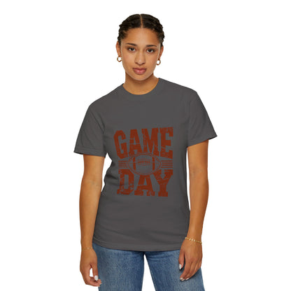 Game Day Unisex Garment-Dyed T-shirt, Football Tee, Sports Apparel, Gift for Him, Casual Wear, Tailgate Outfit, Game Night Shirt