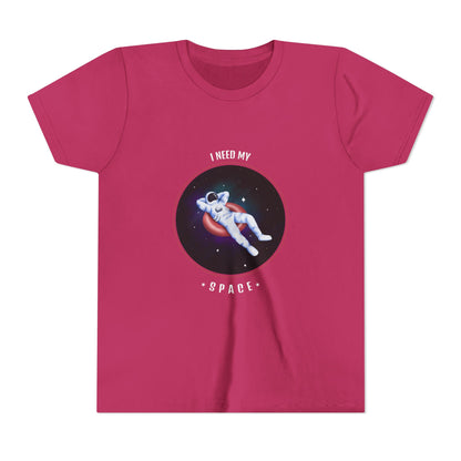 Youth Space-Themed Short Sleeve Tee - "I Need My Space" - Galaxy T-Shirt for Kids, Astronaut Gift, Children's Apparel, Birthday Gift, [...]