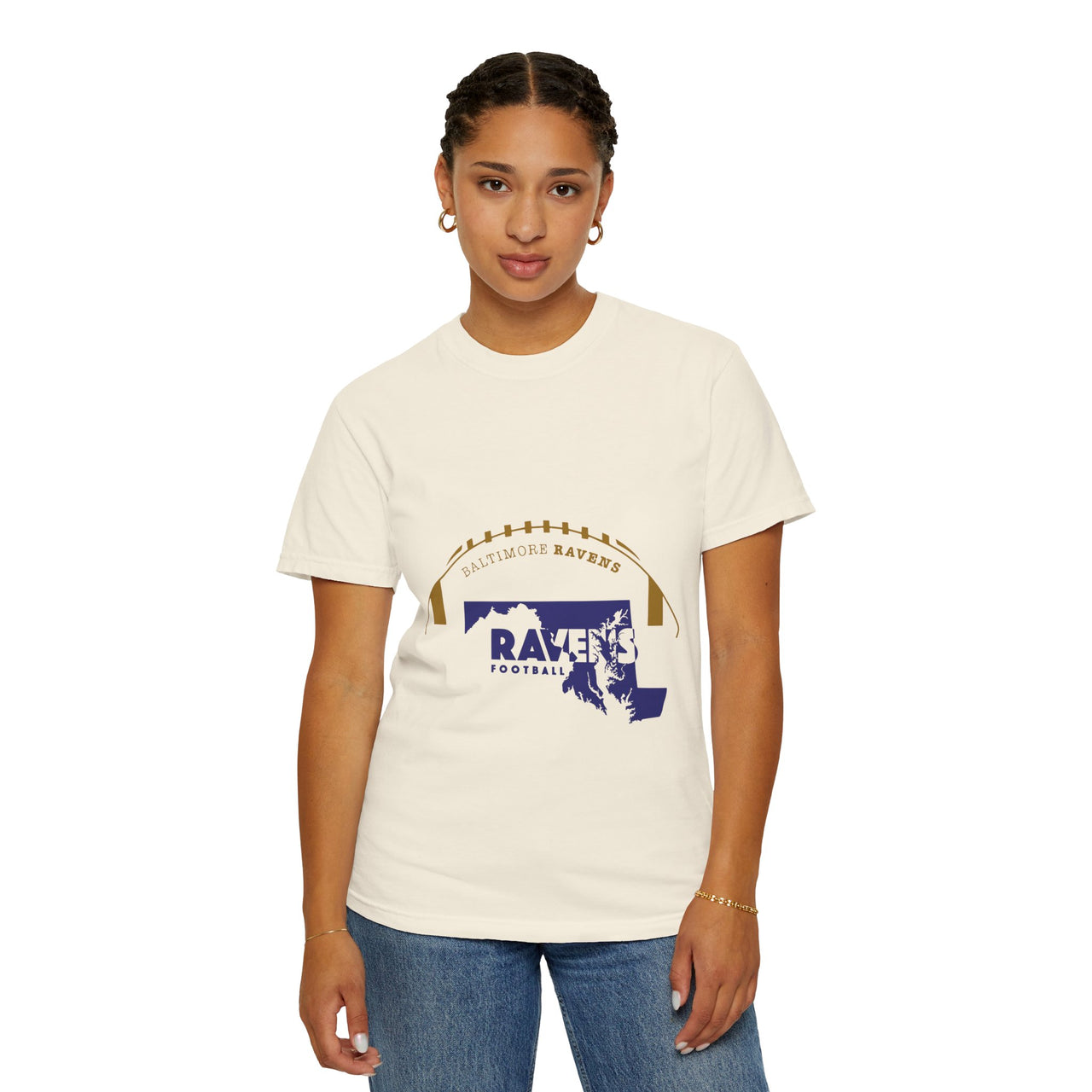 Baltimore Ravens Garment-Dyed T-Shirt - Unisex Football Fan Tee, Casual Wear, Game Day Apparel, Sports Merchandise, Birthday Gift