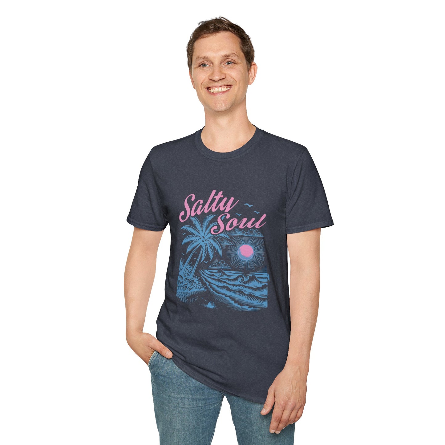 Salty Soul T-Shirt, Beach Vibes Tee, Unisex Summer Shirt, Gift for Coastal Lovers, Casual Everyday Wear
