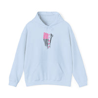 Pink and Black American Flag Graphic Hoodie