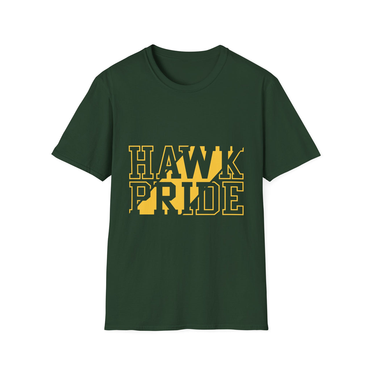 Hawk Pride Unisex T-Shirt, Softstyle Tee for School Spirit, College Apparel, Gifts for Graduates, Casual Wear
