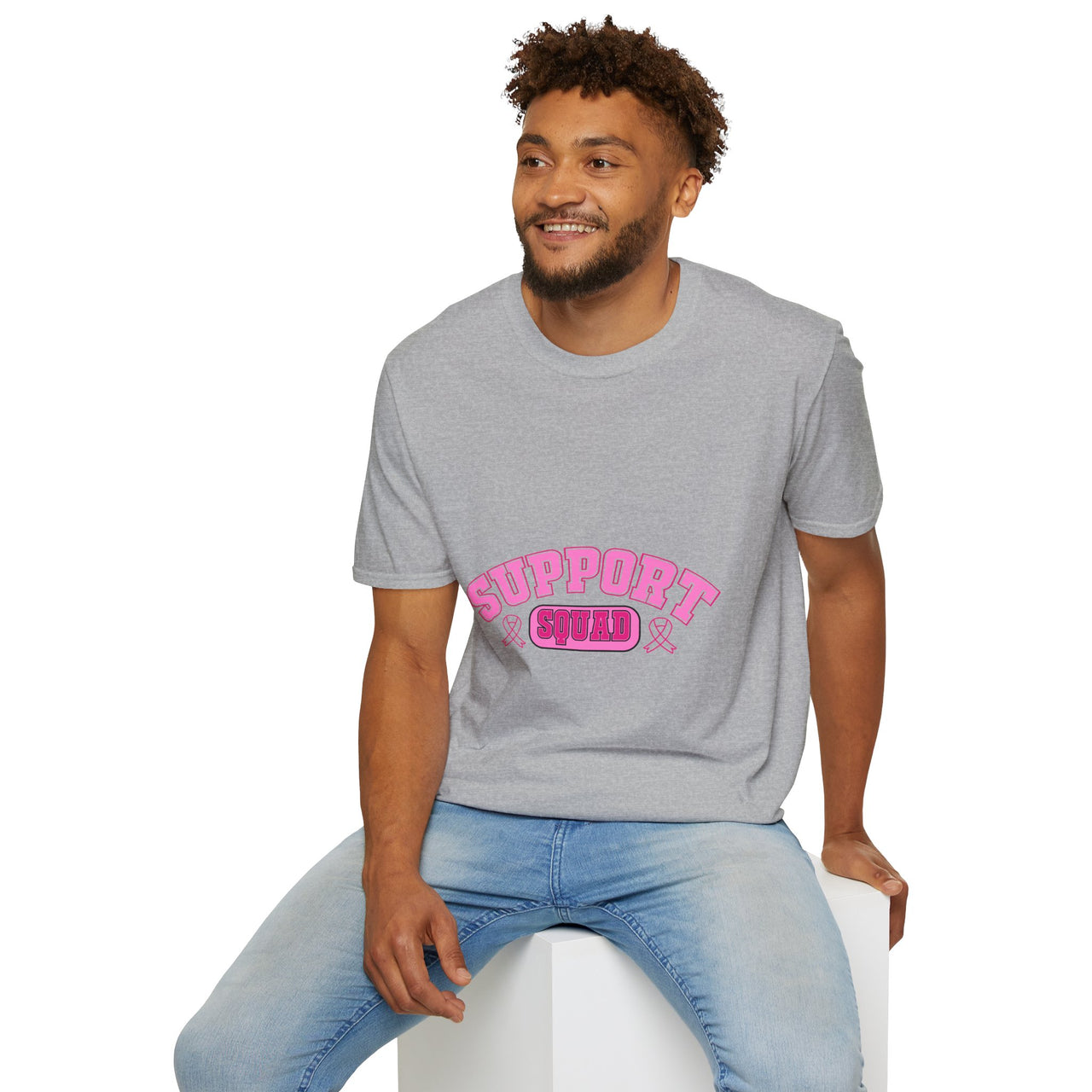 Support Squad T-Shirt — Pink Retro Supportive Graphic Tee