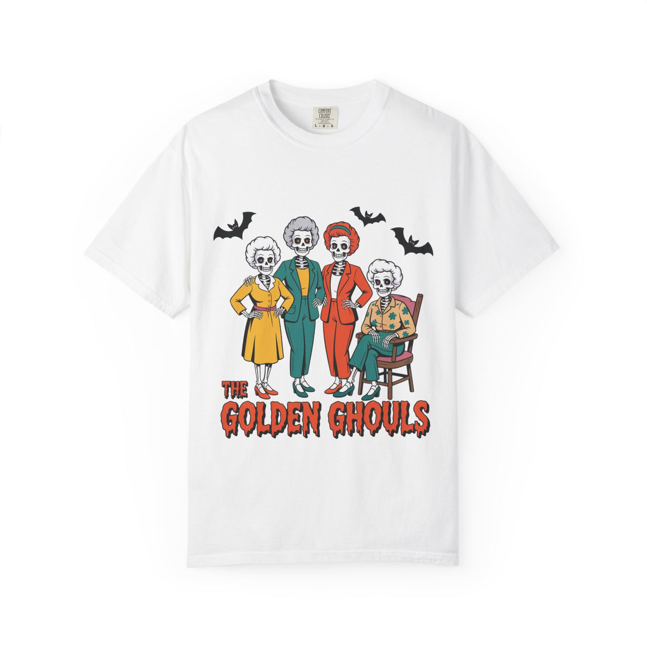 Golden Ghouls Unisex T-Shirt, Halloween Tee, Vintage Style Shirt, Gift for Fans, Retro Graphic Tee, Spooky Apparel