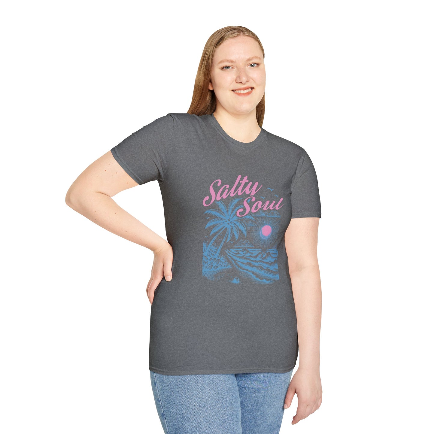 Salty Soul T-Shirt, Beach Vibes Tee, Unisex Summer Shirt, Gift for Coastal Lovers, Casual Everyday Wear