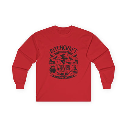Bitchcraft Unisex Long Sleeve Tee | Funny Witchy Shirt, Gifts for Witches, Halloween Apparel, Spooky Season Wear, Casual Outfit