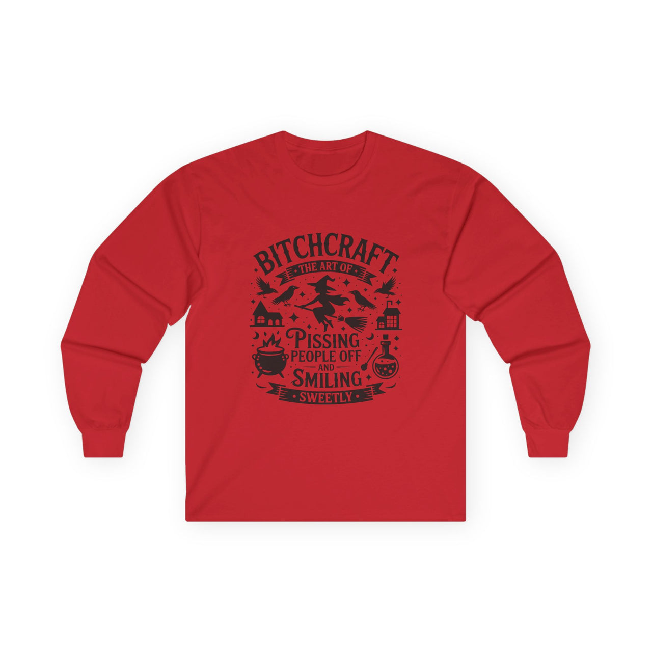 Bitchcraft Unisex Long Sleeve Tee | Funny Witchy Shirt, Gifts for Witches, Halloween Apparel, Spooky Season Wear, Casual Outfit