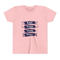 Eat, Sleep, Game, Repeat Youth Gamer Tee | Eat Sleep Game Repeat | Perfect for Birthdays, Gaming Events, Casual Wear, Holidays, and Everyday Fun