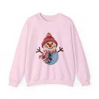 Snowman Knit Crewneck Sweatshirt — Cute Holiday Snowman Graphic