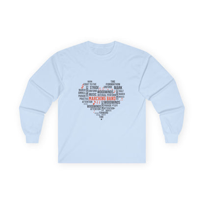 Long Sleeve Tee - Heart of a Marching Band Design - To Be Designs