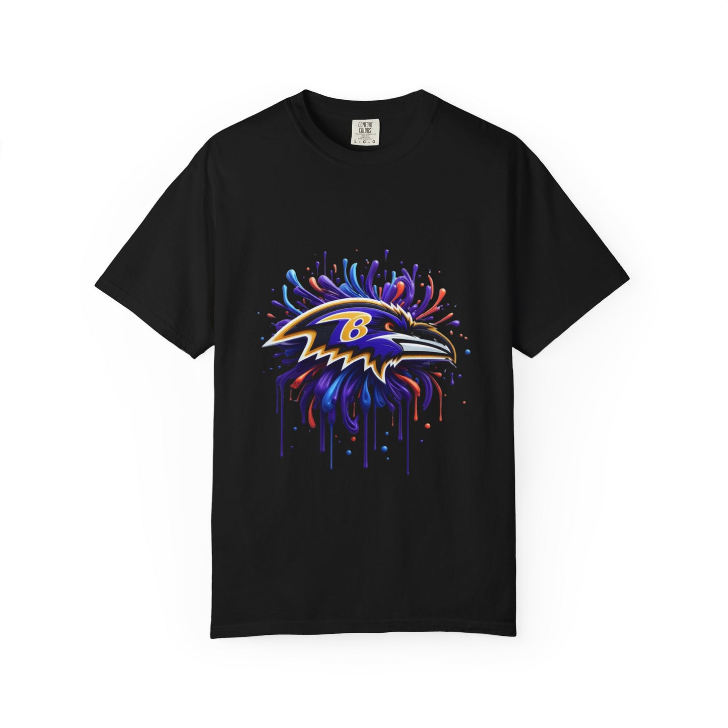 Baltimore Ravens Splatter Graphic T-Shirt, Unisex Sports Apparel, Fan Gear, Game Day Outfit, Gift for Ravens Fans