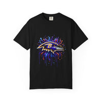 Baltimore Ravens Splatter Graphic T-Shirt, Unisex Sports Apparel, Fan Gear, Game Day Outfit, Gift for Ravens Fans