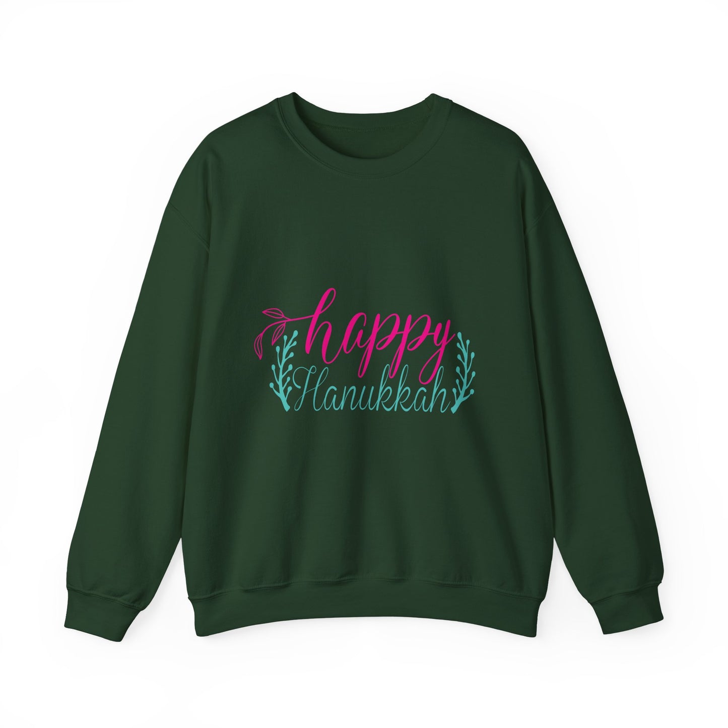 Happy Hanukkah Sweatshirt - Festive Script Holiday Crewneck