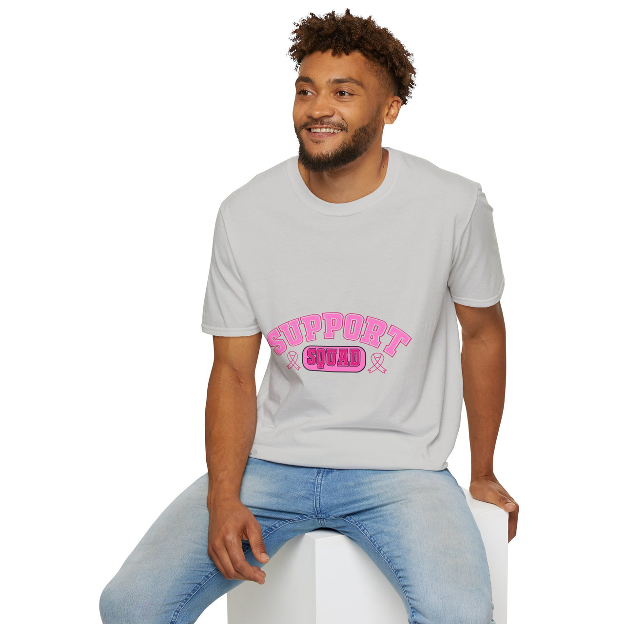 Support Squad T-Shirt — Pink Retro Supportive Graphic Tee