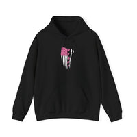 Pink and Black American Flag Graphic Hoodie