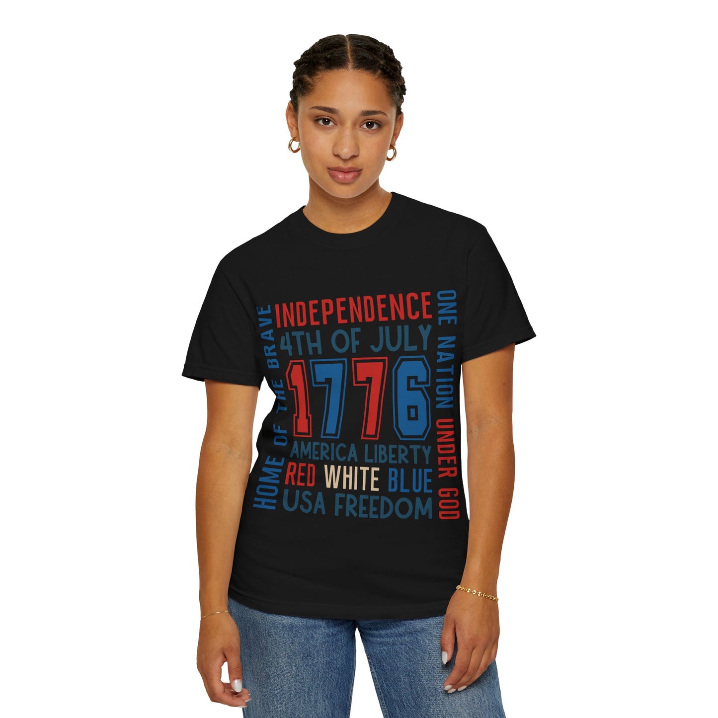 Patriotic Unisex T-Shirt - Celebrate Independence Day, Fourth of July, USA Freedom, Home of the Brave, American Pride - To Be Designs
