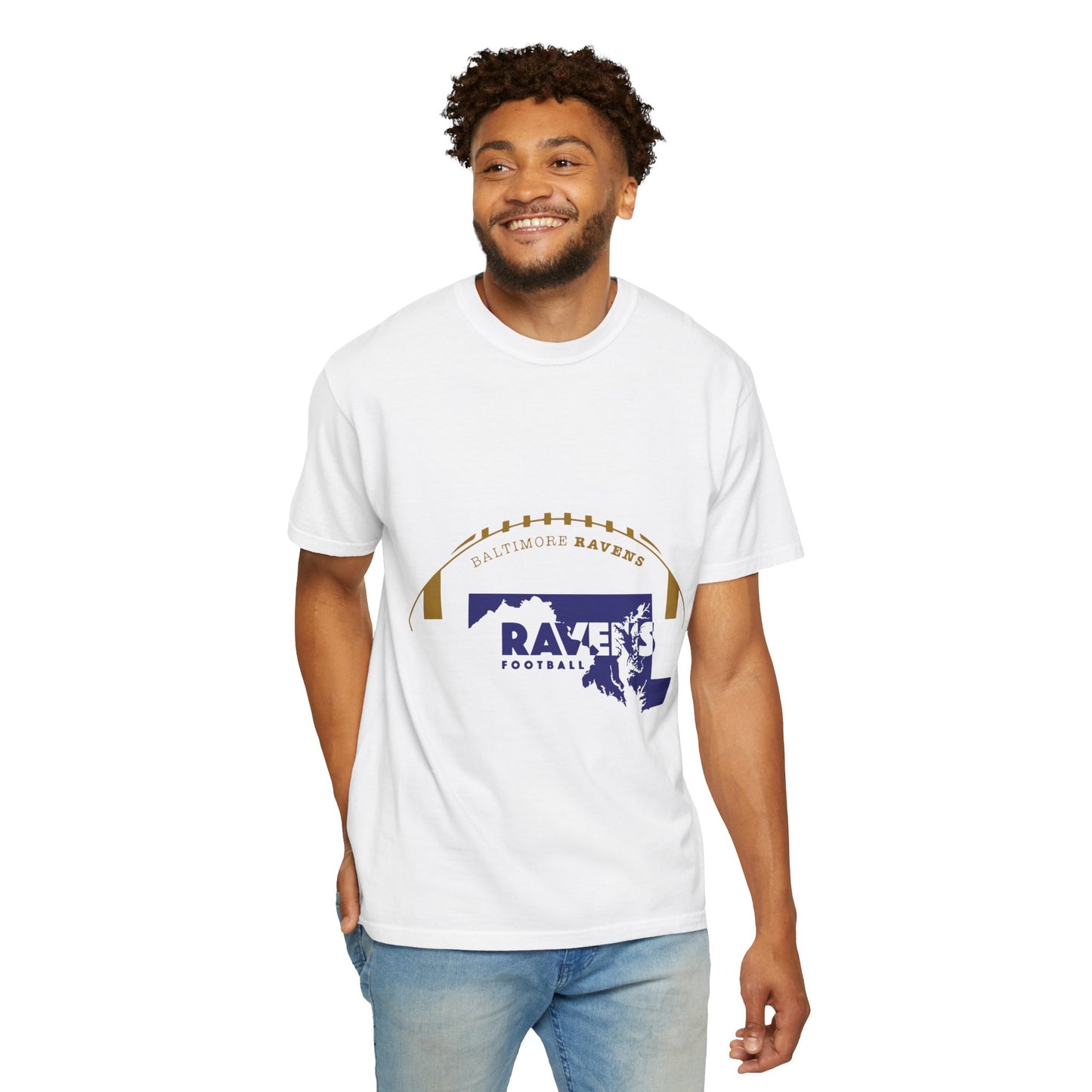 Baltimore Ravens Garment-Dyed T-Shirt - Unisex Football Fan Tee, Casual Wear, Game Day Apparel, Sports Merchandise, Birthday Gift