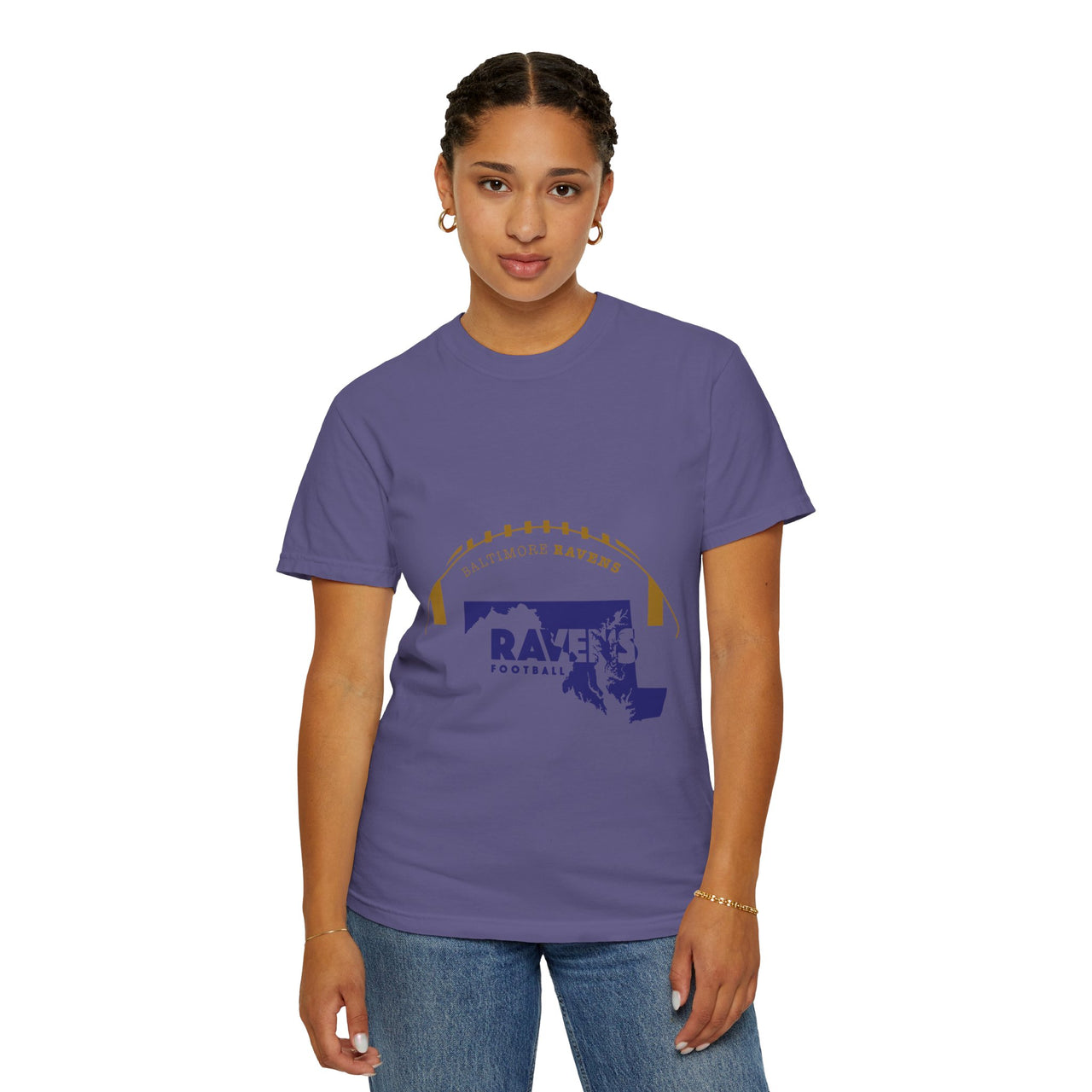 Baltimore Ravens Garment-Dyed T-Shirt - Unisex Football Fan Tee, Casual Wear, Game Day Apparel, Sports Merchandise, Birthday Gift
