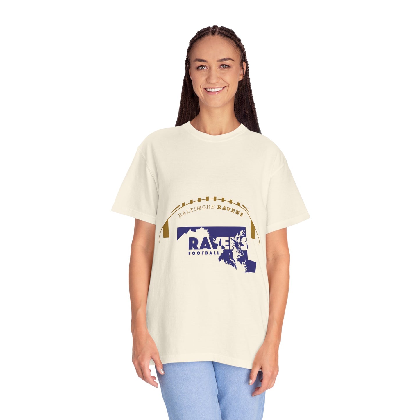 Baltimore Ravens Garment-Dyed T-Shirt - Unisex Football Fan Tee, Casual Wear, Game Day Apparel, Sports Merchandise, Birthday Gift