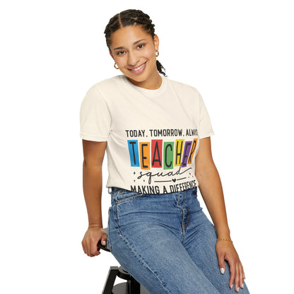 Colorful Teacher T-Shirt | Teacher Squad | Gift for Educators, School Spirit Tee, Classroom Apparel, Inspirational Teacher Gift
