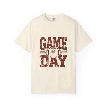 Game Day Unisex Garment-Dyed T-shirt, Football Tee, Sports Apparel, Gift for Him, Casual Wear, Tailgate Outfit, Game Night Shirt