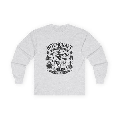 Bitchcraft Unisex Long Sleeve Tee | Funny Witchy Shirt, Gifts for Witches, Halloween Apparel, Spooky Season Wear, Casual Outfit