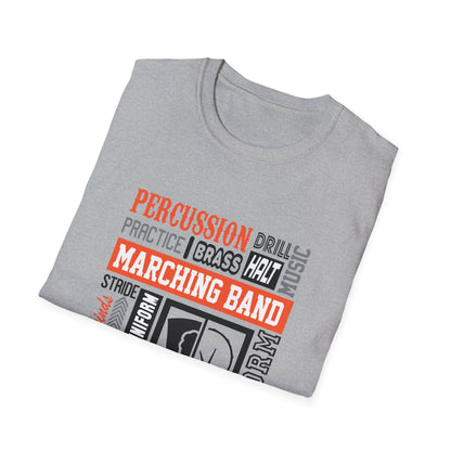 Marching Band Unisex Softstyle T-Shirt, Music Lover Tee, Drum Corps Apparel, Band Performance Shirt, Gift for Musicians, Marching [...] - To Be Designs