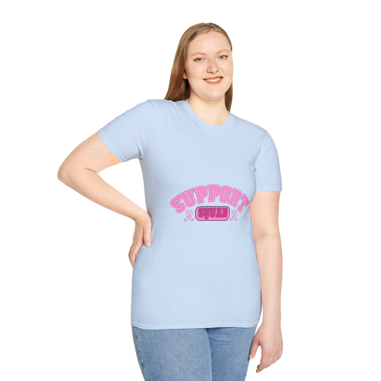 Support Squad T-Shirt — Pink Retro Supportive Graphic Tee