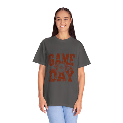 Game Day Unisex Garment-Dyed T-shirt, Football Tee, Sports Apparel, Gift for Him, Casual Wear, Tailgate Outfit, Game Night Shirt