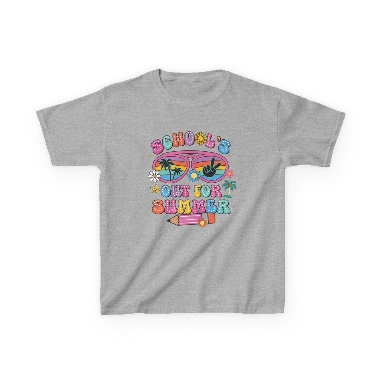 Summer Vibes Kids Tee, School's Out Shirt, Kids Summer T-Shirt, Fun Graphic Tee, Youth Casual Wear - To Be Designs