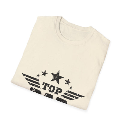 Top Dad Unisex Softstyle T-Shirt, Father's Day Gift, Casual Tee, Dad Apparel, Birthday Present, Family Gathering Wear - To Be Designs