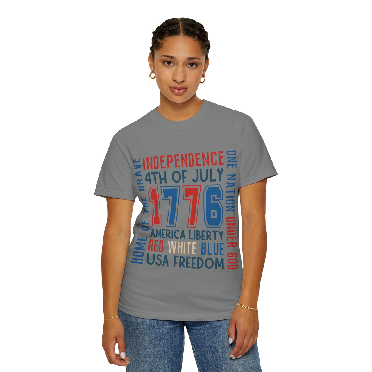 Patriotic Unisex T-Shirt - Celebrate Independence Day, Fourth of July, USA Freedom, Home of the Brave, American Pride - To Be Designs
