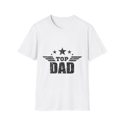 Top Dad Unisex Softstyle T-Shirt, Father's Day Gift, Casual Tee, Dad Apparel, Birthday Present, Family Gathering Wear - To Be Designs