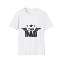 Top Dad Unisex Softstyle T-Shirt, Father's Day Gift, Casual Tee, Dad Apparel, Birthday Present, Family Gathering Wear - To Be Designs