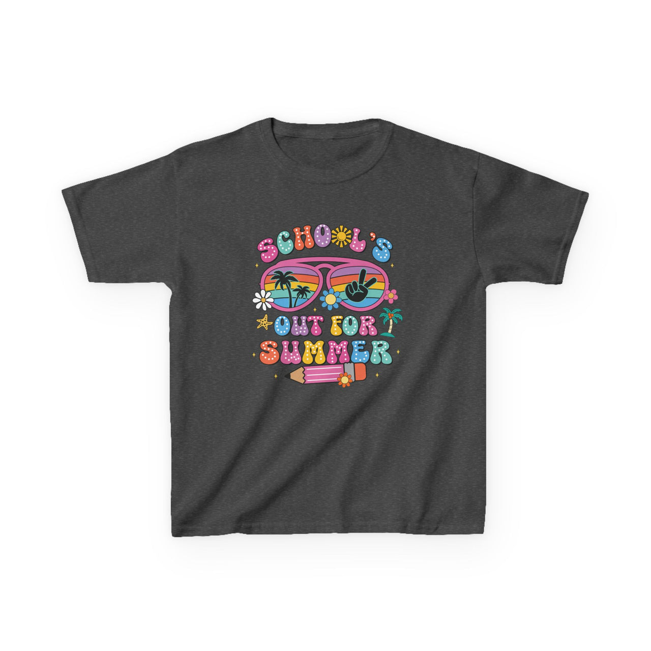 Summer Vibes Kids Tee, School's Out Shirt, Kids Summer T-Shirt, Fun Graphic Tee, Youth Casual Wear - To Be Designs