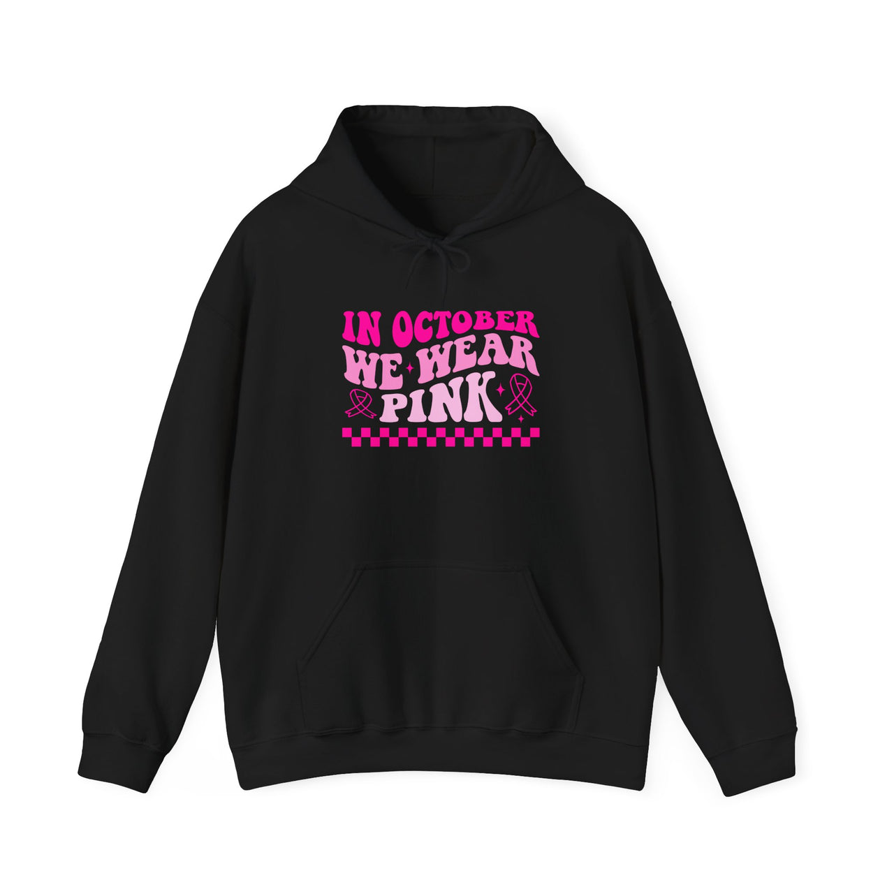 Breast Cancer Awareness Hoodie — “In October We Wear Pink” Pink Ribbon Hoodie