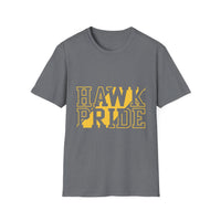 Hawk Pride Unisex T-Shirt, Softstyle Tee for School Spirit, College Apparel, Gifts for Graduates, Casual Wear
