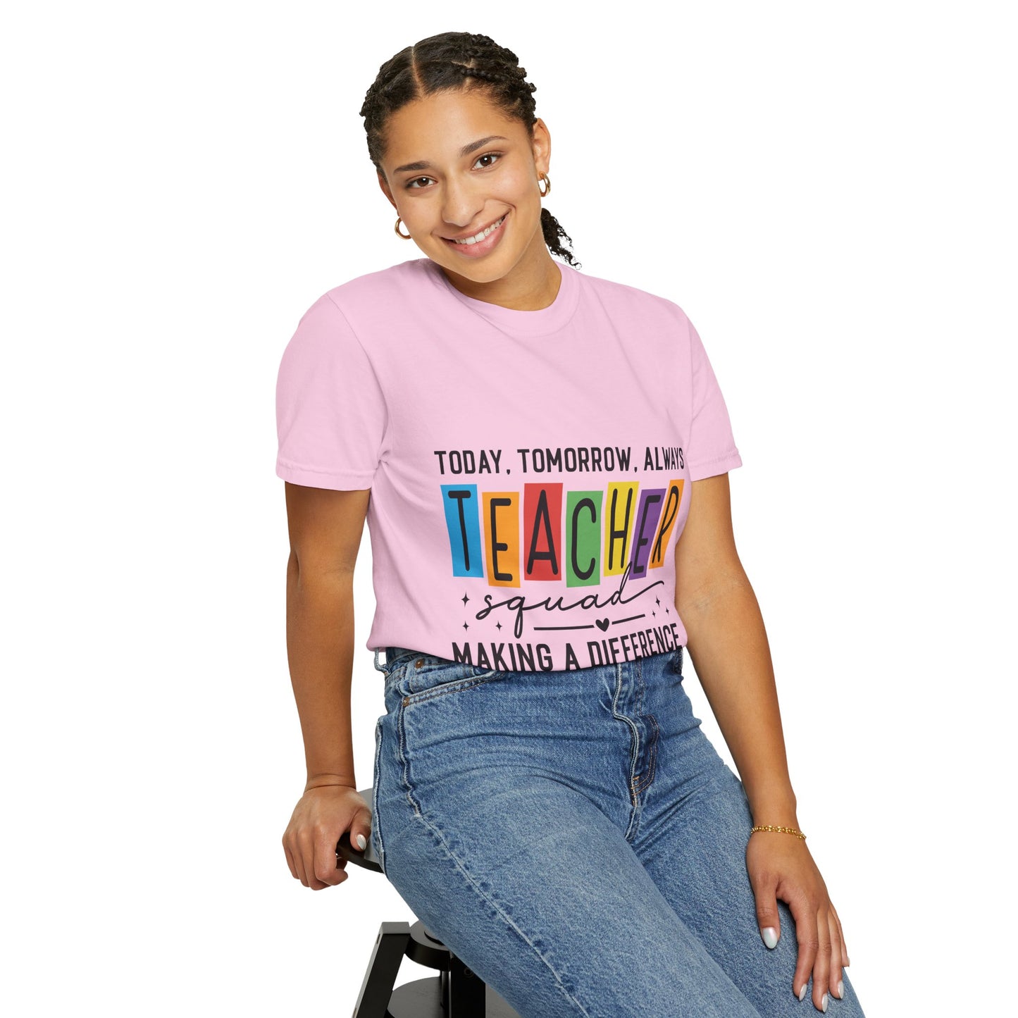 Colorful Teacher T-Shirt | Teacher Squad | Gift for Educators, School Spirit Tee, Classroom Apparel, Inspirational Teacher Gift