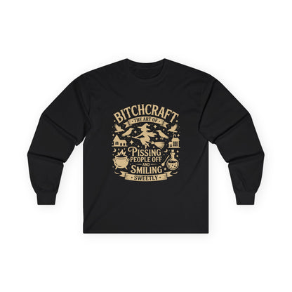 Bitchcraft Unisex Long Sleeve Tee | Funny Witchy Shirt, Gifts for Witches, Halloween Apparel, Spooky Season Wear, Casual Outfit