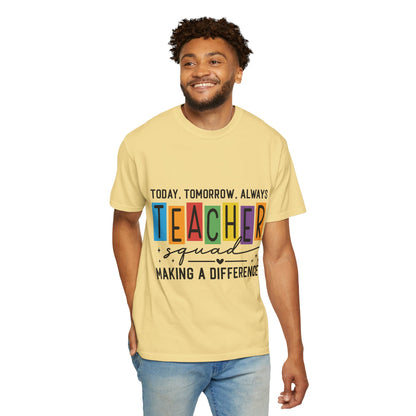 Colorful Teacher T-Shirt | Teacher Squad | Gift for Educators, School Spirit Tee, Classroom Apparel, Inspirational Teacher Gift