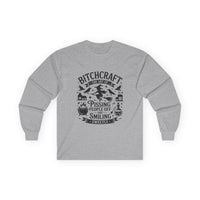 Bitchcraft Unisex Long Sleeve Tee | Funny Witchy Shirt, Gifts for Witches, Halloween Apparel, Spooky Season Wear, Casual Outfit
