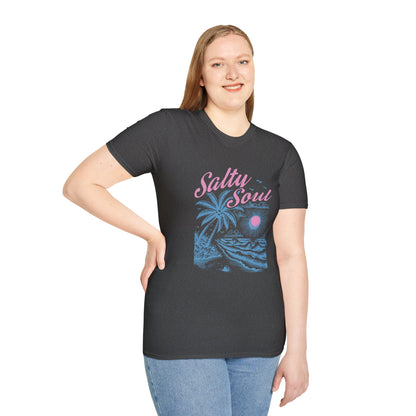 Salty Soul T-Shirt, Beach Vibes Tee, Unisex Summer Shirt, Gift for Coastal Lovers, Casual Everyday Wear