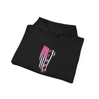 Pink and Black American Flag Graphic Hoodie