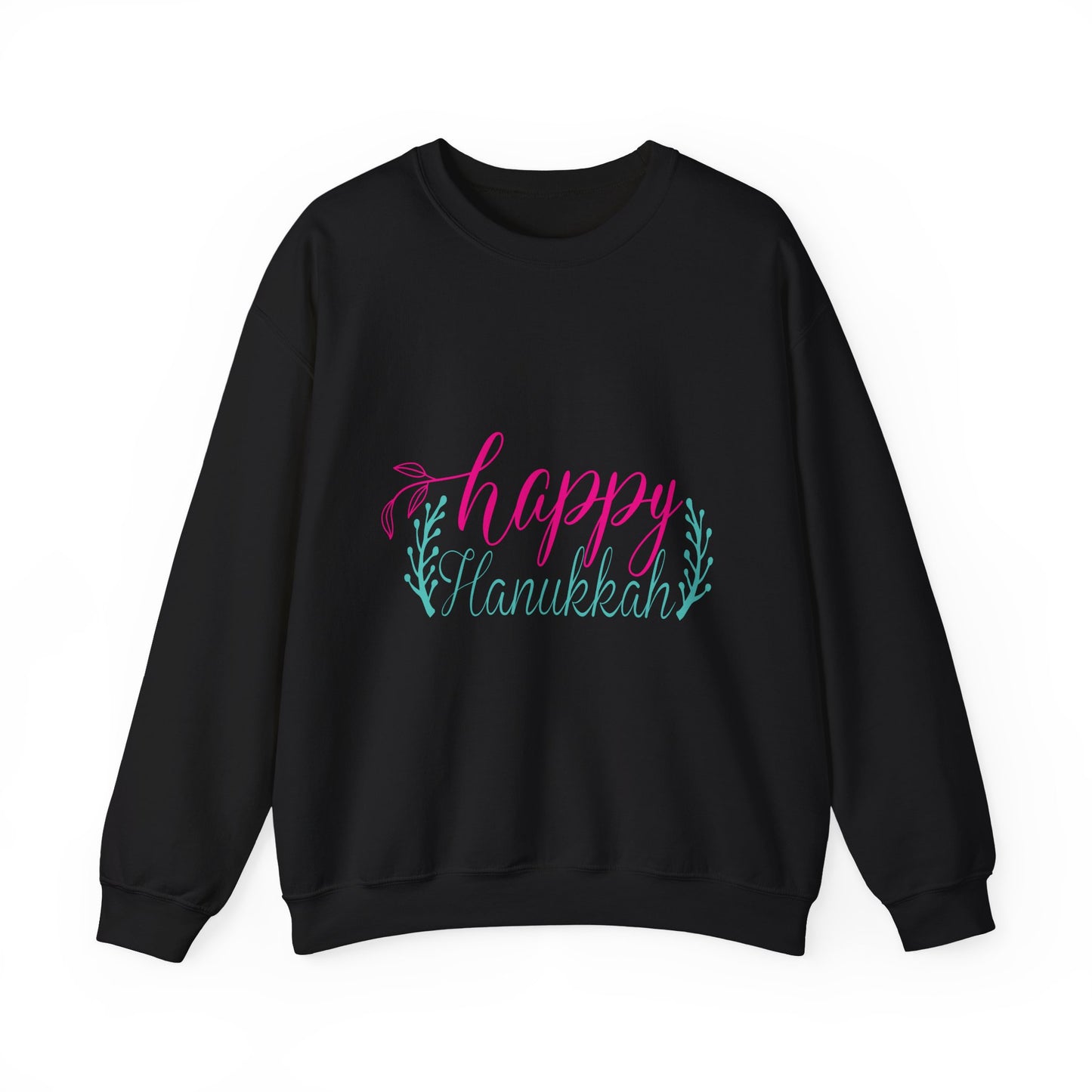 Happy Hanukkah Sweatshirt - Festive Script Holiday Crewneck